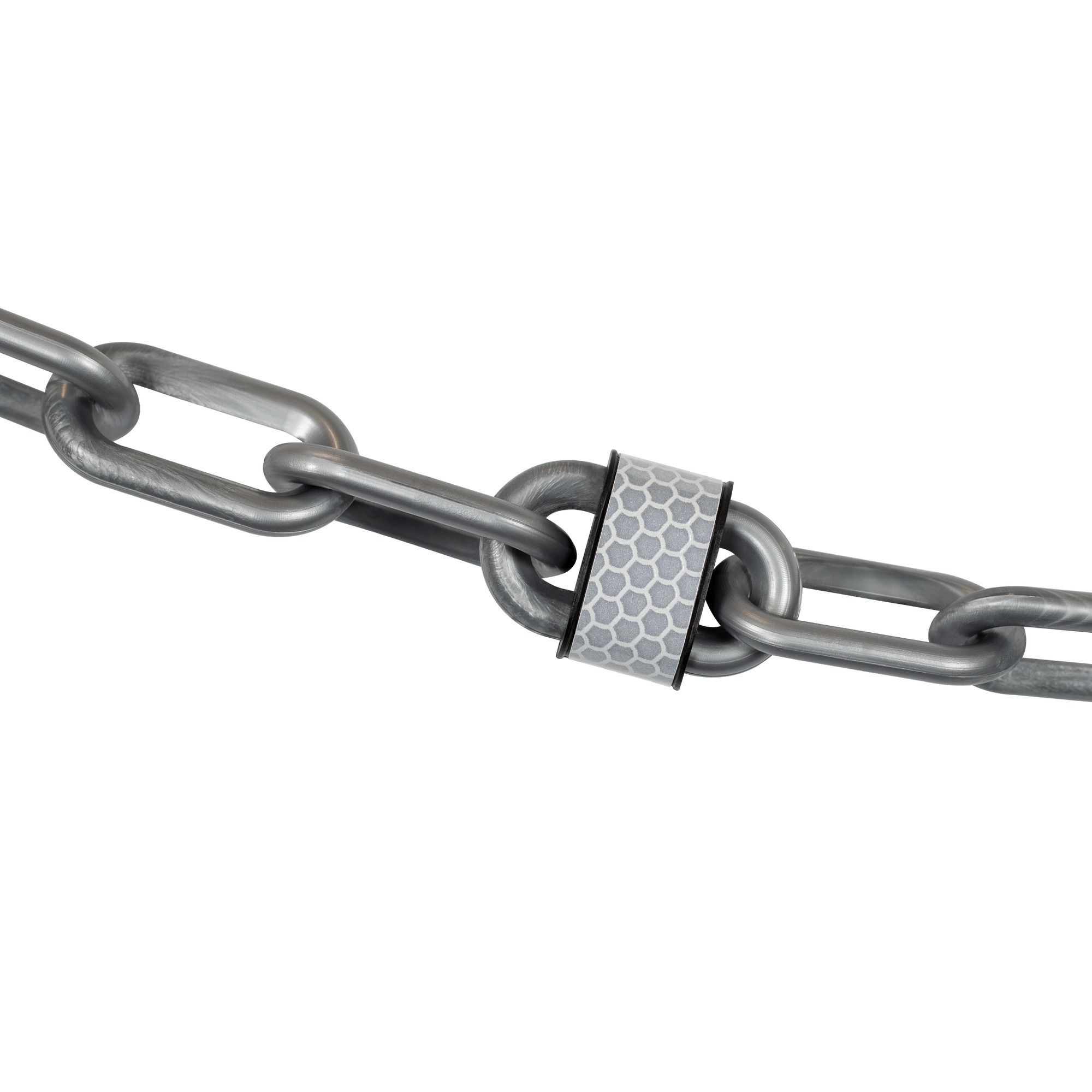 Mr. Chain Reflective Plastic Safety Chain — 2in. x 100ft., Silver, UV Resistant, Model# 52008-100